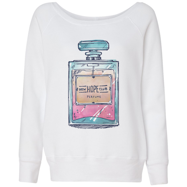 PERFUME WIDE NECK SWEATSHIRT (WHITE)